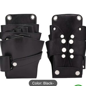 Hair Scissors Pouch, Hairdresser Purse Scissors Bag Tool, Waterproof PU Leather